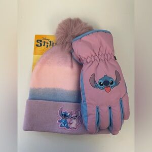 lilo and stitch 2pcs Hat And SKi Glove Set